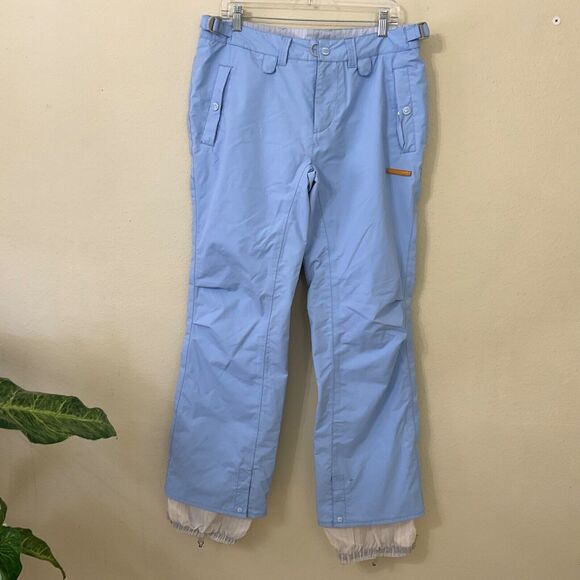 Foursquare Winter Snow Ski Snowboard Pants Women’s Powder Blue Size L pockets - Picture 1 of 13